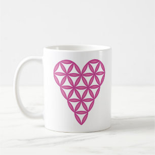 Sacred Heart - Heart of life, 3D/Purple 01.  Coffee Mug