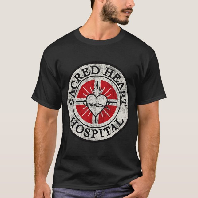 Sacred Heart Hospital Logo Scrubs T-Shirt (Front)