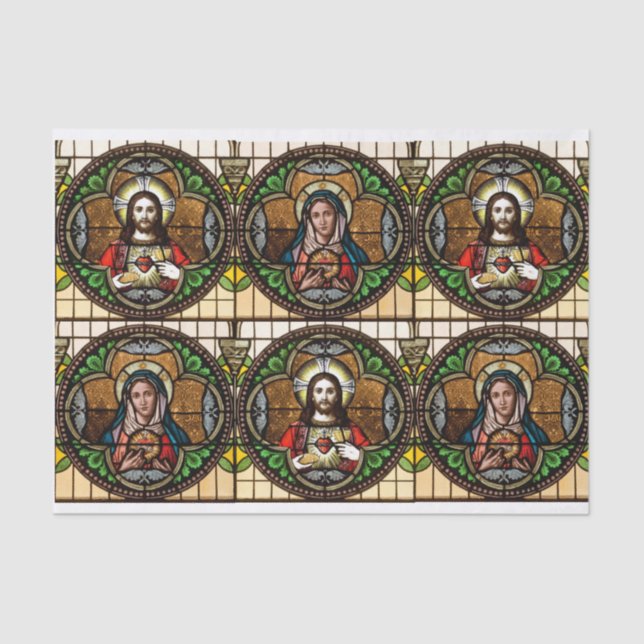 Sacred Heart/Immaculate Heart Tissue Paper (Front)