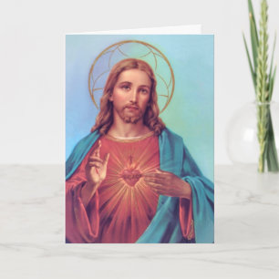 Sacred Heart Jesus  Catholic Condolence Thank You