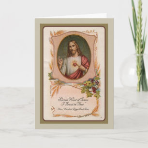 Sacred Heart Jesus Catholic Condolence Thank You