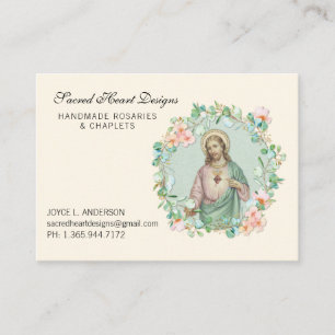 Sacred Heart Jesus Eucalyuptus Religious Business  Business Card