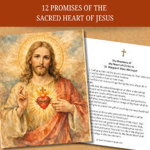 Sacred Heart Jesus Religious Traditional Catholic