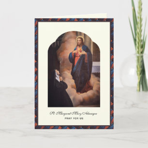 Sacred Heart Jesus St. Margaret Mary Religious  Card