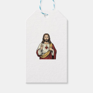 Sacred Heart Jesus Vintage Engraving Vector Art_1 Gift Tags
