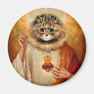 Sacred Heart Kitty Magnet