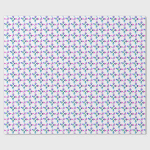 Sacred Heart Multicolor White Background Religious Wrapping Paper