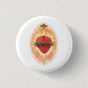 Sacred Heart of Jesus  3 Cm Round Badge