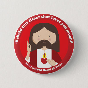 Sacred Heart of Jesus 6 Cm Round Badge