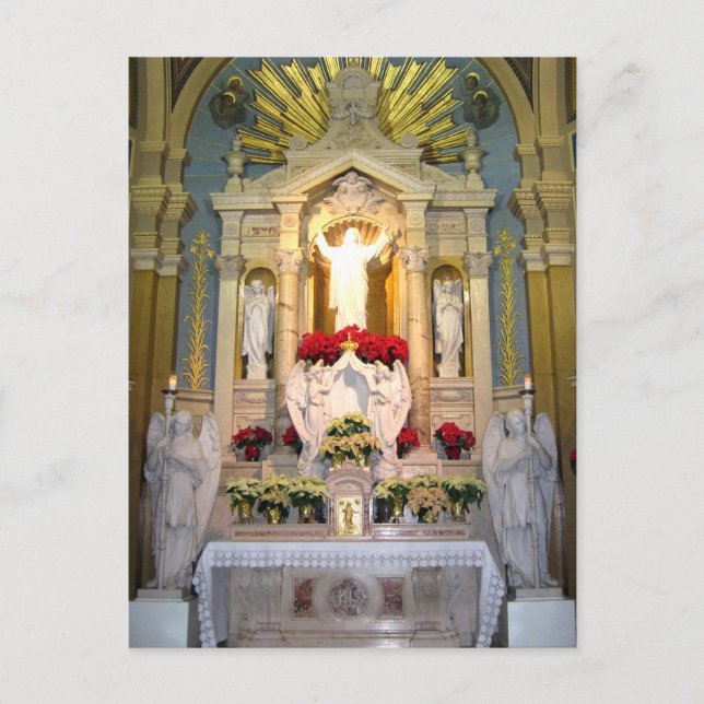 Sacred Heart of Jesus Altar Postcard (Front)