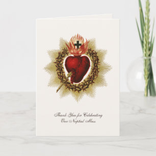 Sacred Heart of Jesus Appreciation for Priest Card