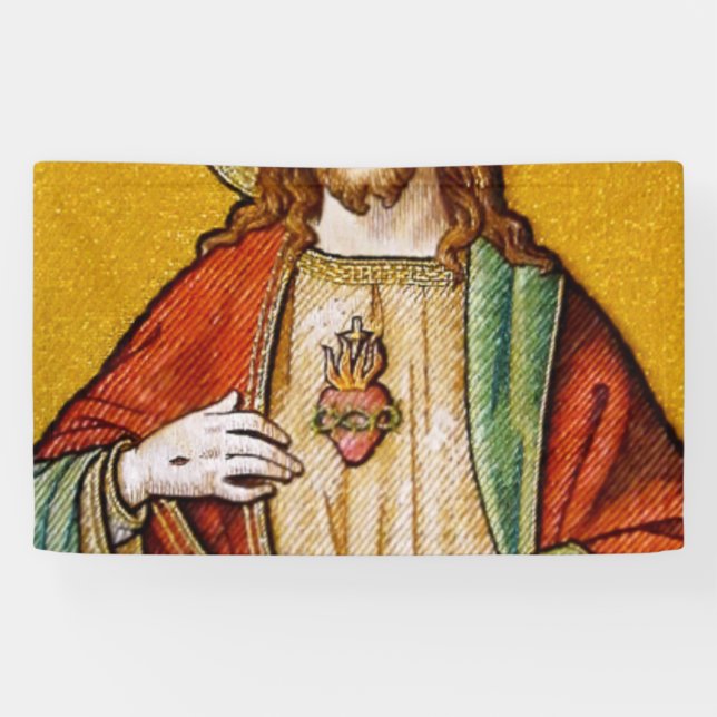 Sacred Heart Of Jesus Banner (Horizontal)