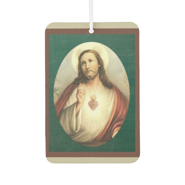 Sacred Heart of Jesus Car Air Freshener (Front)