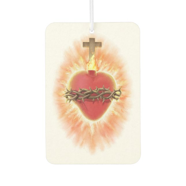Sacred Heart of Jesus Car Air Freshener (Front)