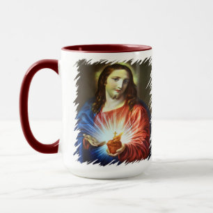Sacred Heart of Jesus Catholic Batoni Mug