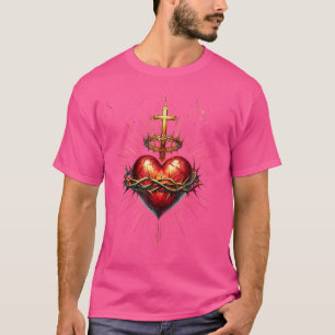 Sacred Heart Of Jesus Catholic Devotion Faith T-Shirt