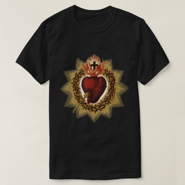 Sacred Heart of Jesus Catholic Devotion  T-Shirt (Design Front)