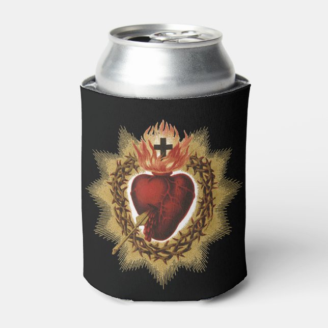 Sacred Heart of Jesus Catholic Devotion T-ShirtThe Can Cooler (Can Front)