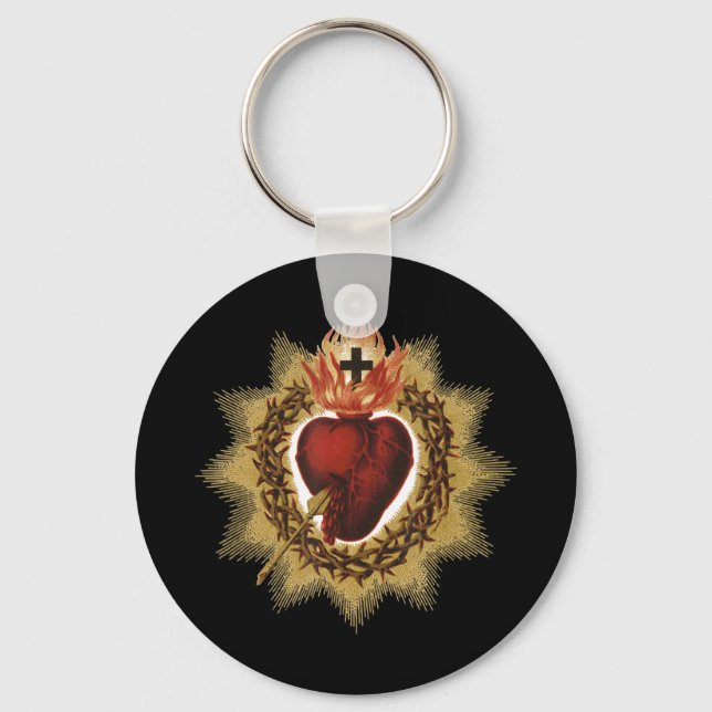 Sacred Heart of Jesus Catholic Devotion T-ShirtThe Key Ring (Front)