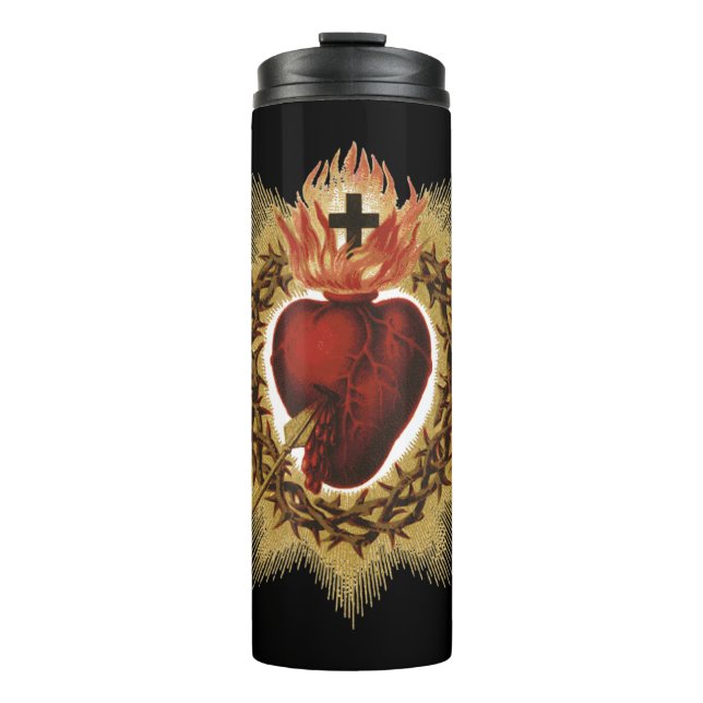 Sacred Heart of Jesus Catholic Devotion T-ShirtThe Thermal Tumbler (Front)