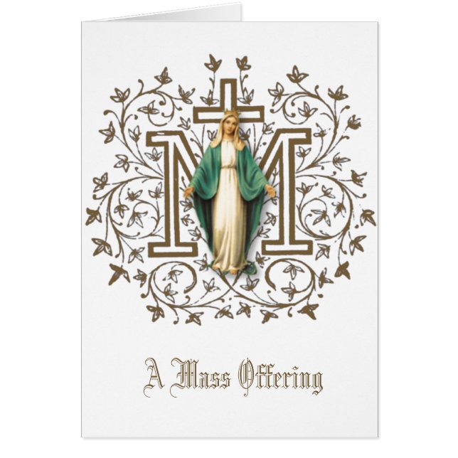 Sacred Heart of Jesus Catholic Mass Offering Card (Front)
