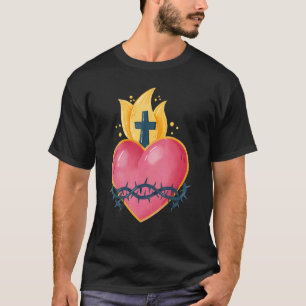 Sacred Heart Of Jesus Catholic Traditional Latin M T-Shirt