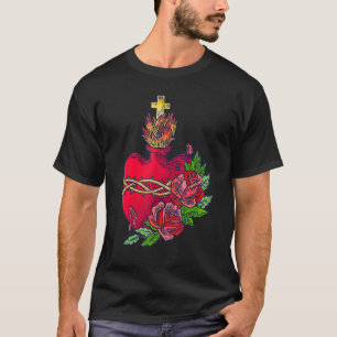 Sacred Heart Of Jesus Catholic Traditional Latin M T-Shirt