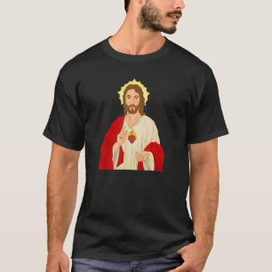 Sacred Heart Of Jesus Catholic Traditional Latin M T-Shirt