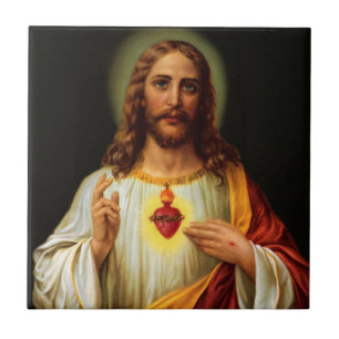 Sacred Heart of Jesus Ceramic Tile