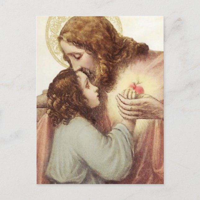 Sacred Heart of Jesus Child Religious Postcard (Front)