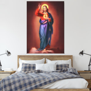 Sacred Heart of Jesus Christ Canvas Print