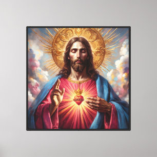 Sacred Heart of Jesus Christ Canvas Print