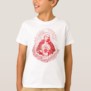 Sacred Heart of Jesus Christ Vintage Art Catholic T-Shirt