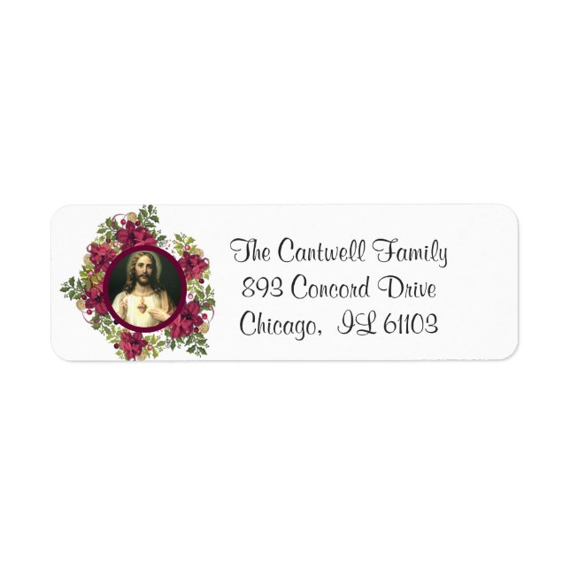 Sacred Heart of Jesus Christmas Floral Catholic (Front)