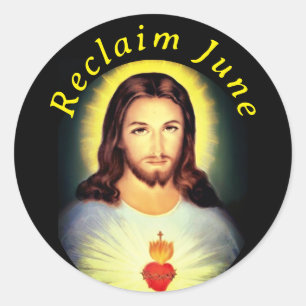 Sacred Heart of Jesus Classic Round Sticker