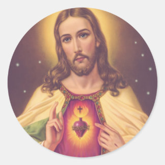 Sacred Heart of Jesus Classic Round Sticker