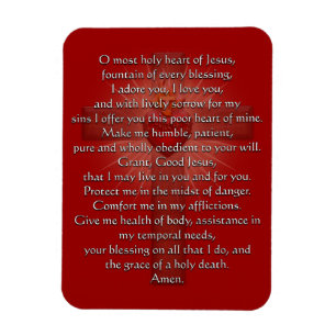 Sacred Heart of Jesus Cross Magnet