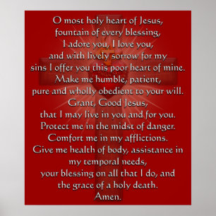 Sacred Heart of Jesus Cross Poster