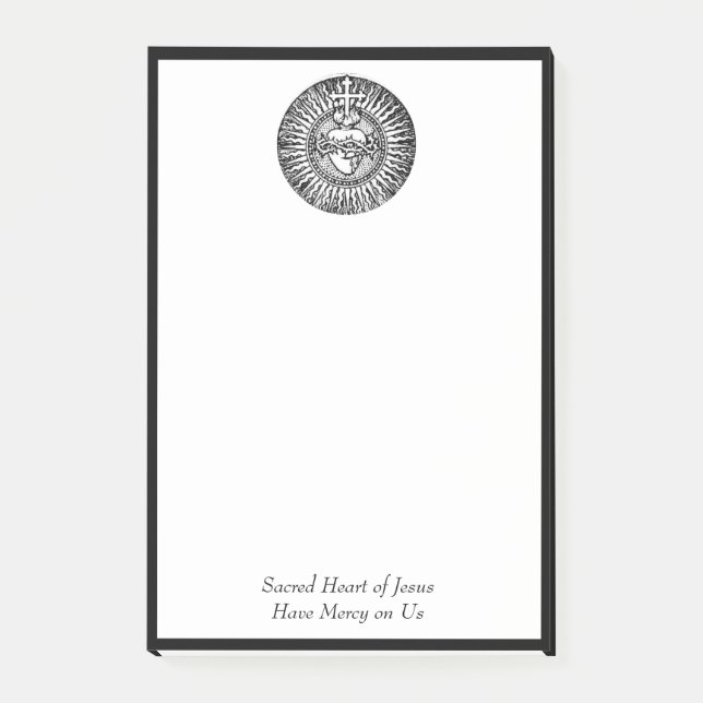 Sacred Heart of Jesus Cross Traditional Catholic Post-it Notes (Front)