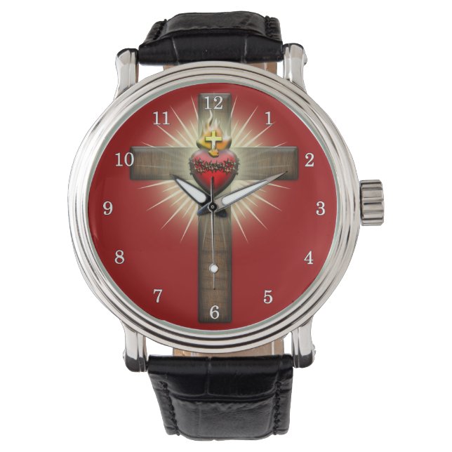 Sacred Heart of Jesus Cross Watch (Front)