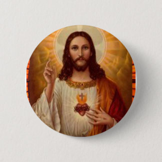 SACRED HEART OF JESUS  CUSTOMIZABLE PRODUCTS 6 CM ROUND BADGE