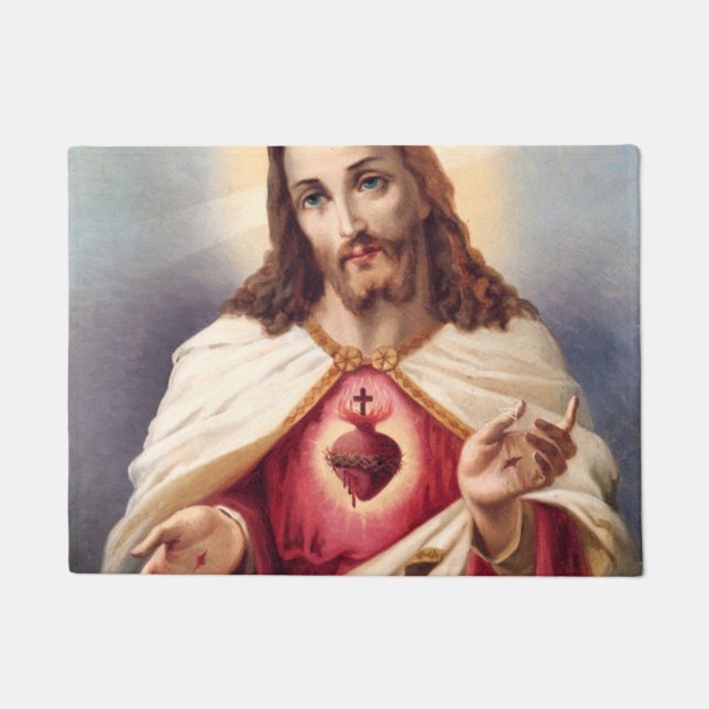 Sacred Heart Of Jesus Doormat (Front)