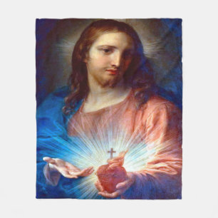 Sacred Heart of Jesus Fleece Blanket