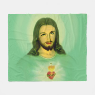 Sacred Heart of Jesus Fleece Blanket,