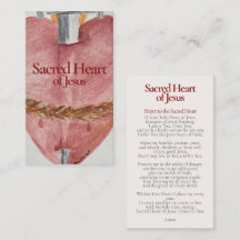 Sacred Heart of Jesus Holy Card - Consecration 