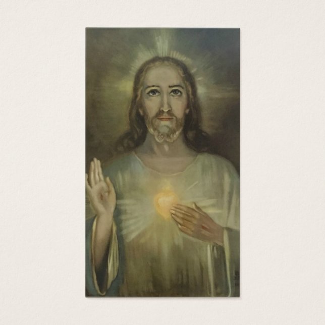 Sacred Heart of Jesus Holy Card w/prayer (Front)