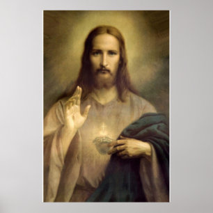 Sacred Heart of Jesus, Jesus Christ, Gesù Poster