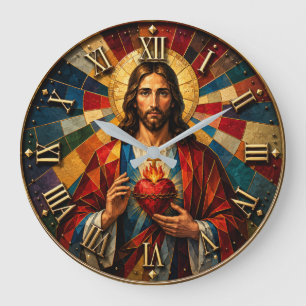 Sacred Heart of Jesus Large Clock