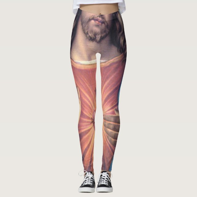 Sacred Heart Of Jesus Leggings (Front)