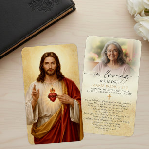 Sacred Heart of Jesus Memorial Prayer Card